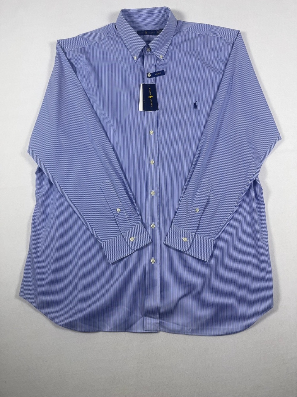 Polo Ralph Lauren Core Replen Dress Shirt Men's 2XLT Blue Stripe‎ NWT